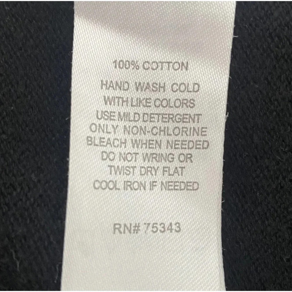 Grayson & Dunn Black Cotton Mock Neck 1/4 Button Sweater Mens Size Large (865) - Picture 4 of 4